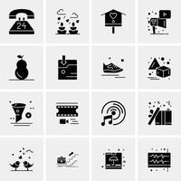 16 iconos universales de negocios vector ilustración de icono creativo para usar en proyectos relacionados con la web y dispositivos móviles