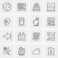 16 iconos universales de negocios vector ilustración de icono creativo para usar en proyectos relacionados con la web y dispositivos móviles