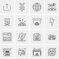 16 Business Universal Icons Vector Creative Icon Illustration to use in web and Mobile Related project