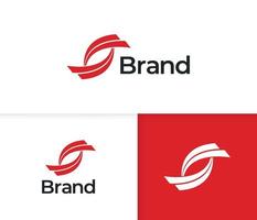 Red financial logo template vector