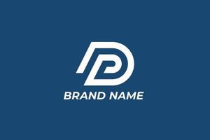 Modern and simple DP logo design vector