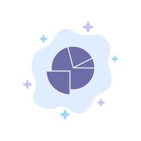 Analytics Chart Pie Graph Blue Icon on Abstract Cloud Background vector