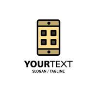 Mobile Cell Box Business Logo Template Flat Color vector