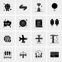 16 iconos universales de negocios vector ilustración de icono creativo para usar en proyectos relacionados con la web y dispositivos móviles