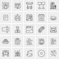 25 iconos de negocios universales vector ilustración de icono creativo para usar en proyectos relacionados con la web y dispositivos móviles