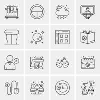 16 iconos universales de negocios vector ilustración de icono creativo para usar en proyectos relacionados con la web y dispositivos móviles