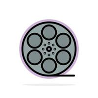 Movies Play Video American Abstract Circle Background Flat color Icon vector