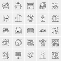 25 iconos de negocios universales vector ilustración de icono creativo para usar en proyectos relacionados con la web y dispositivos móviles