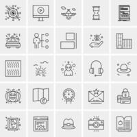 25 iconos de negocios universales vector ilustración de icono creativo para usar en proyectos relacionados con la web y dispositivos móviles