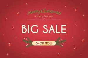 Merry Christmas and New Year sale 2023. Christmas banner for promotions, holiday poster layout. Vector. vector