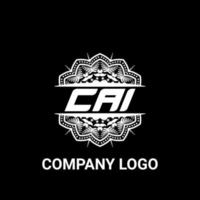 CAI letter royalty mandala shape logo. CAI brush art logo. CAI logo for a company, business, and commercial use. vector