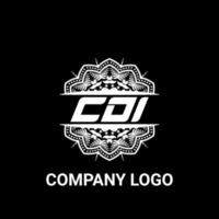 logotipo de forma de mandala de realeza de letra cdi. logotipo de arte de pincel cdi. logotipo cdi para una empresa, negocio y uso comercial. vector