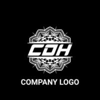 CDH letter royalty mandala shape logo. CDH brush art logo. CDH logo for a company, business, and commercial use. vector