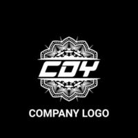 CDY letter royalty mandala shape logo. CDY brush art logo. CDY logo for a company, business, and commercial use. vector