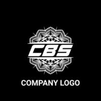 CBS letter royalty mandala shape logo. CBS brush art logo. CBS logo for a company, business, and commercial use. vector