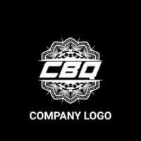 CBQ letter royalty mandala shape logo. CBQ brush art logo. CBQ logo for a company, business, and commercial use. vector