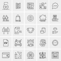 25 Universal Business Icons Vector Creative Icon Illustration to use in web and Mobile Related project