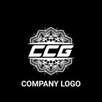 CCG letter royalty mandala shape logo. CCG brush art logo. CCG logo for a company, business, and commercial use. vector