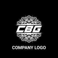 CBG letter royalty mandala shape logo. CBG brush art logo. CBG logo for a company, business, and commercial use. vector