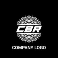 CBR letter royalty mandala shape logo. CBR brush art logo. CBR logo for a company, business, and commercial use. vector