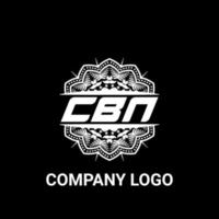 logotipo de forma de mandala de realeza de letra cbn. logotipo de arte de pincel cbn. logotipo cbn para una empresa, negocio y uso comercial. vector