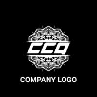 CCQ letter royalty mandala shape logo. CCQ brush art logo. CCQ logo for a company, business, and commercial use. vector