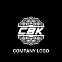 CBK letter royalty mandala shape logo. CBK brush art logo. CBK logo for a company, business, and commercial use. vector