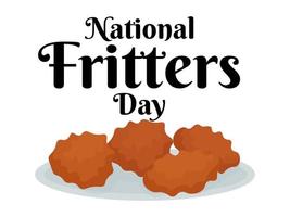 National Fritters Day, idea for horizontal poster, banner, flyer or menu design vector