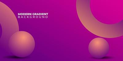 Minimal geometric background. Modern purple gradient shapes composition vector