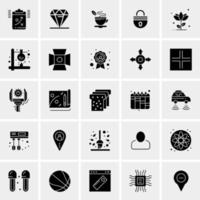 25 iconos de negocios universales vector ilustración de icono creativo para usar en proyectos relacionados con la web y dispositivos móviles