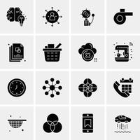 16 iconos universales de negocios vector ilustración de icono creativo para usar en proyectos relacionados con la web y dispositivos móviles