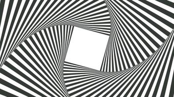 il ipnotico rotazione di il Immagine è nero con bianca strisce video