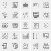 25 iconos de negocios universales vector ilustración de icono creativo para usar en proyectos relacionados con la web y dispositivos móviles