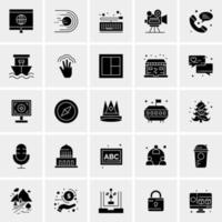 25 iconos de negocios universales vector ilustración de icono creativo para usar en proyectos relacionados con la web y dispositivos móviles