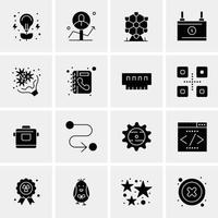 16 iconos universales de negocios vector ilustración de icono creativo para usar en proyectos relacionados con la web y dispositivos móviles