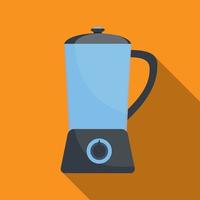 Modern blender, icon with long shadow. Vector flat illustration.