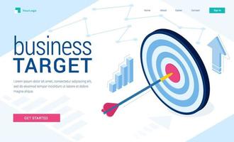 Vector landing page of business target