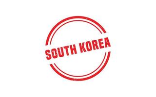 goma de sello de corea del sur con estilo grunge sobre fondo blanco vector
