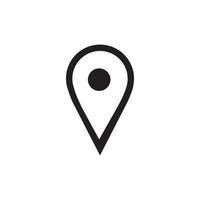 map point location pin vector icon for mapping and satellite allocation