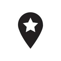 map point location pin vector icon for mapping and satellite allocation