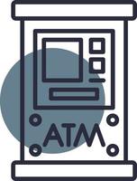 Atm Machine Creative Icon Design vector