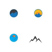 diseño de icono de logotipo de montaña vector