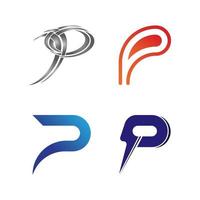 Letter P icon logo design illustration vector