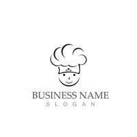 Head chef logo icon design template vector