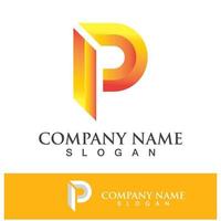 Letter P icon logo design illustration vector