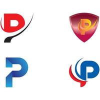 Letter P icon logo design illustration