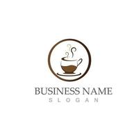 Coffee cup logo template vector