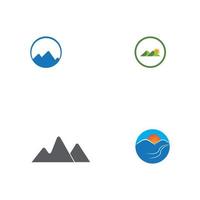 diseño de icono de logotipo de montaña vector