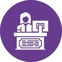 Receptionist Creative Icon Design vector