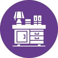 Bedside Table Creative Icon Design vector